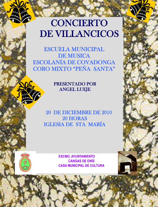 CONCIERTO DE VILLANCICOS organizado por la Casa de Cultura de Cangas de Onís (Ev980-cartel.jpg)
